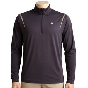 Nike Golf Men's Medium 1/4 Zip Pullover Purple Long Sleeve Performance Top